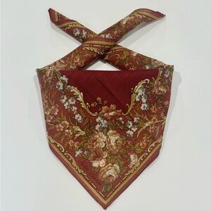 Handkerchief VTG Ralph Lauren Mini Scarf Women Art Floral Paisley